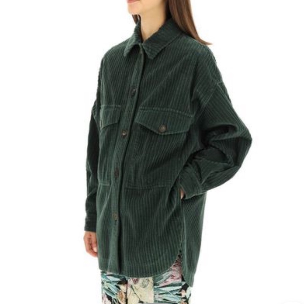 Ggdb green velvet cord Shacket - Picture 14 of 15